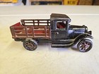 Antique 5 75  Original Arcade Toys Cast Iron Stake Bed Farm Truck 208