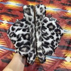 Ugg 1120903 Fluff Yeah Slide Panther Print Slipper Stormy Gray Women   s Size 8