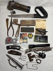 Large Junk Drawer Lot - Saw  Gerber Knife  Mag Lite  Baseball Card  Collectables