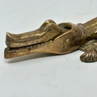 Vintage Solid Brass Crocodile Nutcracker Alligator Figurine Mid Century Modern