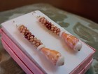 Stunning Kahelelani Shell Earrings W  Rare Pink Cones  So Pretty  Rope Style 