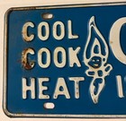 Vintage Gas Is Best Booster License Plate Genie Flame Cool Cook Heat Natural Gas