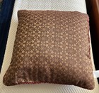 One  1  Croscill  18    Square Decorative Pillow Galleria  Red Gold Brown Scroll