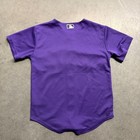 Majestic Colorado Rockies Youth Purple Cool Base Mlb Baseball Jersey Small 8