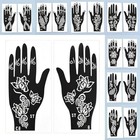 16 Sheets Henna Tattoo Stencil Kit     Reusable Templates For Women   Kids