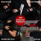 Durable Cowhide Leather Fingerless Gymnastic Pull Up Hand Grips Weight Lifting
