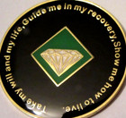 Narcotics Anonymous Na Tree Green 40 Year  Medallion Gold Black