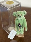 Vtg Rare Green Mohair Little Gem Wee Teddy Bear Mini Miniature 4    Boxed Tagged