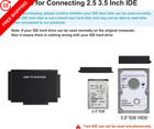 Usb 3 0 To Sata Ide Adapter Hard Drive Reader    Type C External Black