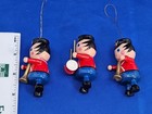 Set 3 Hand Painted Wooden Retro Toy Solder Musician Ornaments Drum Horn 3  Read