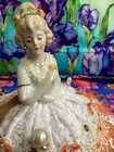 Porcelain Half Doll  Boudoir Doll  Exquisite Dresser Doll By Lee Ann Everetts