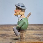 Vintage Anri Style Mechanical Bottle Stopper Wood Carved German Beer Drinker