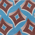 Eton Nwt Linen   Silk Blend Pocket Square In Blue   Brown Geometric Pattern