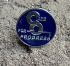 Chesapeake Ohio Railway C o For Progress Railroad Hat Tac Lapel Pin Blue Gold