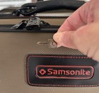 Vintage 80   s Samsonite Soft Side Rolling Suitcase Leather Trim With Lock key