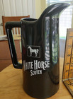 Whisky Pitcher Vtg Pub Jug Advertising Scotch Promo White Horse Whiskey Scotland