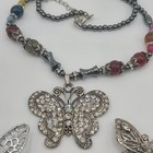 Vintage Butterfly Jewelry Lot Brooch Necklace Silver Tone Some Signed 18 