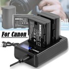 2x Lp-e6 Battery   Dual Charger For Canon Eos 80d  6d  7d  70d  60d  5d Mark Ii