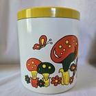 Vintage Retro Merry Mushroom 4 Piece Canister Set Sears 60 s 70 s