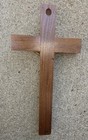 Vintage Solid Wood Wall Hanging Crucifix Jesus Inri Cross 13    X 6 50  Christian