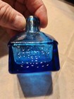 Vintage Wheaton Nj 2 5  Blue Tuckahoe Country School House 1891 Ink Well Bottle