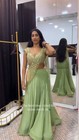 Designer Chinon Silk Lehenga Choli Set Embroidery Sequin Work Wedding Festival 