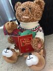 2006 Avon Twas The Night Before Christmas Animated Talking Story Time Plush Bear