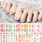  8 Sheets Toenail Stickers Full Nail Wraps Nail Polish Stickers Self Toenail 1