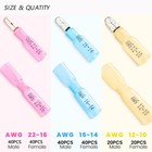 200pcs Waterproof Female Male Butt Wire Heat Shrink Bullet Connectors Crimp Kits