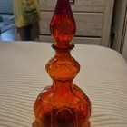 Rare Vintage Red Empoli Genie Bottle Decanter Italy
