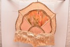 Antique Victorian French Lamp Shade Art Nouveau W Fringe Embroidered Vintage 