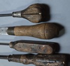 7  7    8    10    Vintage Wood 4 - Mixed Tools Flat Head Poker Screwdriver Wooden