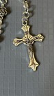 Catholic Prayer Beads 4mm Opalite  Opal   Silver Rosary  Necklace Beads
