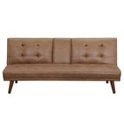 Faux Leather Modern Futon Sofa Couch Bed Furniture Small Living Room Clearance