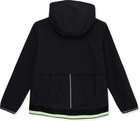 Russell Youth Boys Nylon Full Zip Jacket Size 10-16 Black Hooded Reflective
