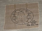 Primitive Rug Hooking Pattern Pumpkin House Linen