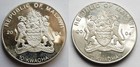 Two 2004 Malawi 10 Kwacha  Africa Endangered Wildlife  Giraffes  Elephants