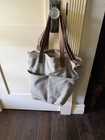 Twig   Horn Wool Crossbody Knitters Tote Grey Euc 