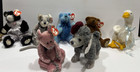 Lot Of 7 Ty Attic Treasures Animals Mouse Cat Dog Duck Bear Vintage W Tags