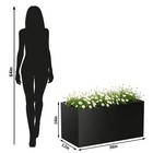 36x12x16 Inch Large Metal Planter Box Galvanized Steel Planter Rectangle Planter