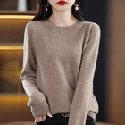 Chic Women s Loose Fit Long Sleeve Round Neck Sweater Knitted Pullover Warm Top 