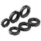Black Steel Round Slotted Nuts M10 M12 M14 M16 M18 M20 M22 M24 M30-m60