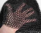 Black 16g Butted 10mm Chain Mail Coif V Face Butted Medieval Knight Costume Sale
