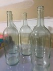         Lot Of 6 Clear Glass Wine Bottles     Larger Than Standard           1 5 L Size
