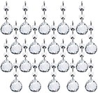 20 Pcs Crystal Glass Ball  30mm Pendants Balls   Chandelier Prisms  Clear