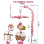 Baby Newborn Musical Crib Mobile Nursery Toys Rotatable Rack 5 Flower Rattles