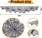 Halloween Mantle Scarf Fireplace Cover 18 X 96 Inch Black Lace Cobweb Fireplace