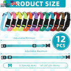 Buryeah 12 Pieces Dog Collar Bulk Adjustable Soft Nylon Puppy Dog Collars With S