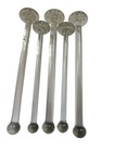 Vintage Dimpled Glass Muddler Cocktail Swizzle Stir Sticks Set Of 5 Hand Blown
