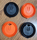 Tervis 4 Pack Tumbler 16oz Travel Lid s With Slider Orange Black